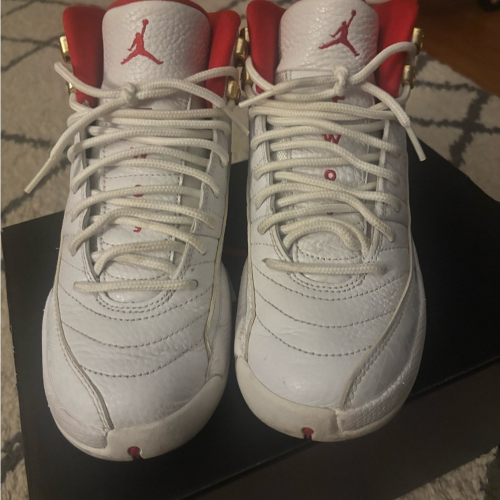 Jordan Sneakers in White and Red Chinese new years